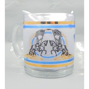 Gettysburg Glass Coffee Mug Soldiers on Horseback Waving Opposing Flags